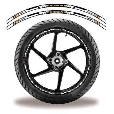 Adesivo Refletivo Friso Roda Moto Honda Dourado Dourado 1