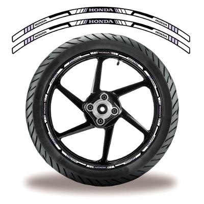 Adesivo Refletivo Friso Roda Moto Honda Rosa, Lilás Lilas 2