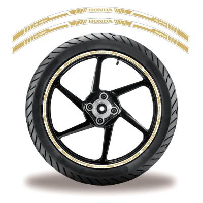 Adesivo Refletivo Friso Roda Moto Honda Dourado Dourado 4