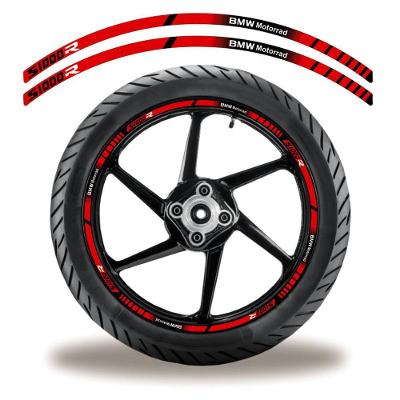 Friso De Roda Adesivo Refletivo Bmw S1000R Preto E Vermelho Vermelho