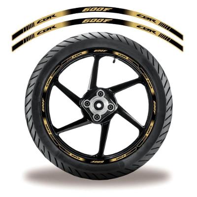 Friso De Roda Adesivo Refletivo Honda Cbr 600F Bege E Preto Preto