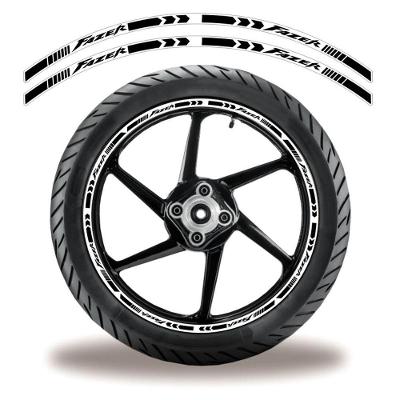 Friso De Roda Adesivo Refletivo Yamaha Fazer Preto E Branco