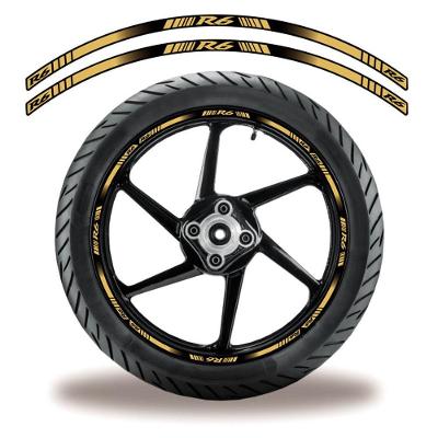 Friso De Roda Adesivo Refletivo Yamaha R6 Dourado Dourado