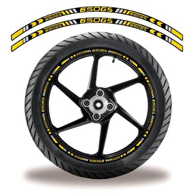 Friso De Roda Adesivo Refletivo Bmw 650 Gs Amarelo E Preto Amarelo