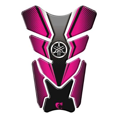 Adesivo Resinado Protetor De Tanque Moto Qualquer Moto Yamaha Pink Azul E Preto