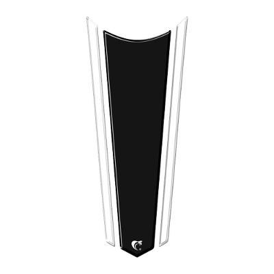 Adesivo Faixa Gravata Resinado Tanque Moto Honda Preto E Transparente