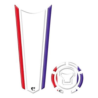 Adesivo Faixa Gravata Tanque E Bocal Moto Resinado Variados Branco