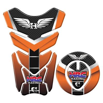 Protetor Tanque E Bocal Adesivo Moto Honda Racing Até 2017 Laranja
