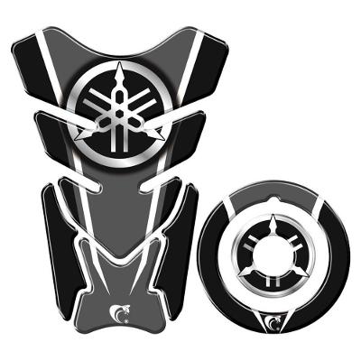Adesivo Protetor Tanque E Bocal Moto Yamaha Diapasão Cinza