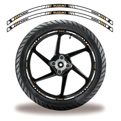 Adesivo Friso Roda Refletivo Moto Suzuki Dourado Dourado 1