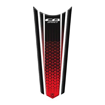 Adesivo Faixa Gravata Resinado Tanque Moto Cb 250 Vermelho