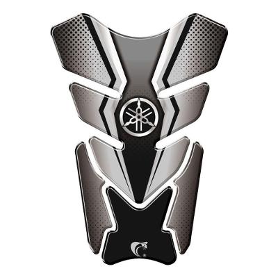 Adesivo Resinado Protetor De Tanque Moto Qualquer Moto Yamaha Prata Prata E Preto