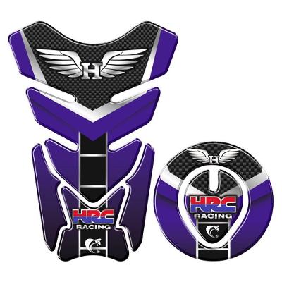 Protetor Tanque E Bocal Adesivo Moto Honda Racing Até 2017 Azul Azul