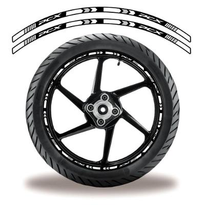 Friso De Roda Adesivo Refletivo Honda Pcx Preto Preto