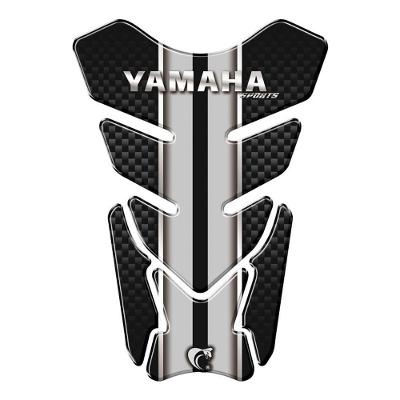 Adesivo Resinado Protetor De Tanque Moto Qualquer Moto Yamaha Prata Prata E Preto