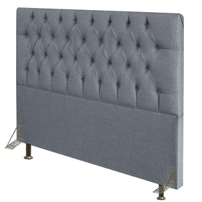 Cabeceira Cama Box Casal 140cm Diamante D10 Linho Cinza