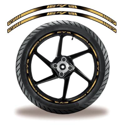Friso De Roda Adesivo Refletivo Yamaha R1 Dourado Dourado