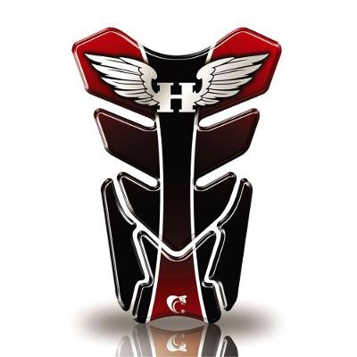 Protetor De Tanque Adesivo Moto Cb Twister Cg Honda Asa Vermelho Vermelho