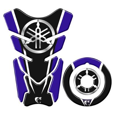 Adesivo Protetor Tanque E Bocal Moto Yamaha Diapasão Azul