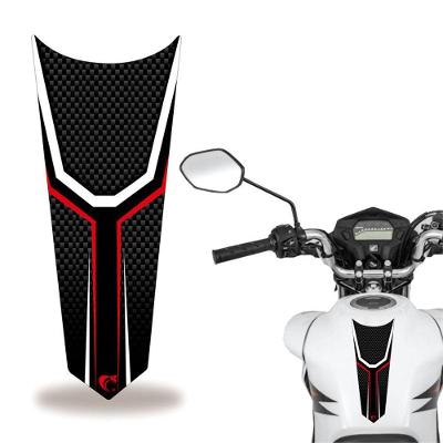 Adesivo Faixa Gravata Tanque Moto Listra Carbono Vermelho