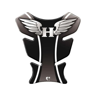 Adesivo Protetor De Tanque Moto Honda Asa Preto Preto