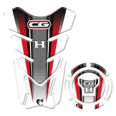 Adesivo Protetor Tanque E Bocal Honda Cg + 2018 Preto E Branco