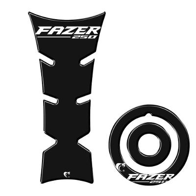 Adesivo Protetor Tanque E Bocal Moto Yamaha Fazer 250 Preto Preto