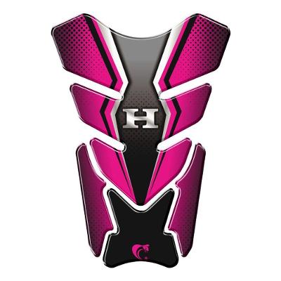 Adesivo Resinado Protetor De Tanque Moto Qualquer Moto Honda Pink Pink E Preto