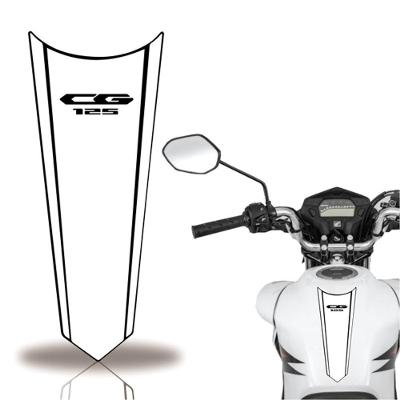 Adesivo Faixa Gravata Tanque Moto Cg 160 125 Titan Fan 125 Branco