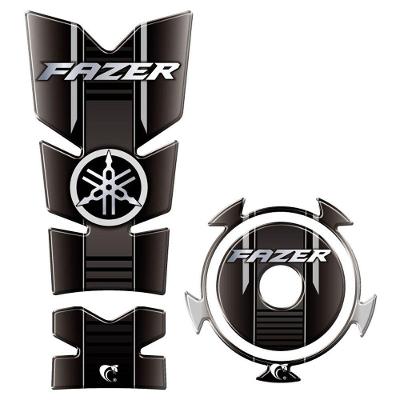 Kit Protetor Tanque E Bocal Adesivo Moto Yamaha Fz15 Ano 2022/2023 Cinza