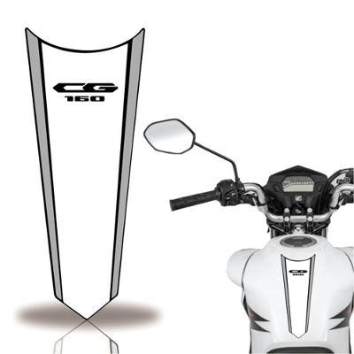 Adesivo Faixa Gravata Tanque Moto Cg 160 150 Titan Fan 160 Cinza Preto