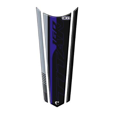 Adesivo Faixa Gravata Resinado Tanque Moto Honda Titan 160 Preto E Azul