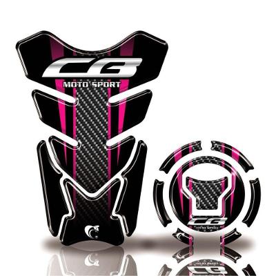 Kit Protetor Tanque Adesivo Moto Honda Acima 2018 Cb 650R 1000R Rosa