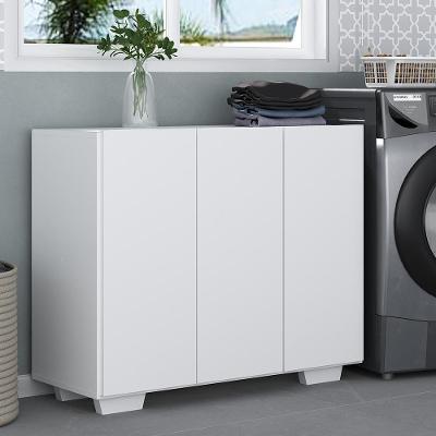 Armário Lavanderia Com 3 Portas 90 Cm Mp5034 Branco