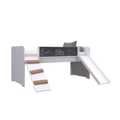 Cama Infantil Playground Com Escorregador E Quadro By710 Branco