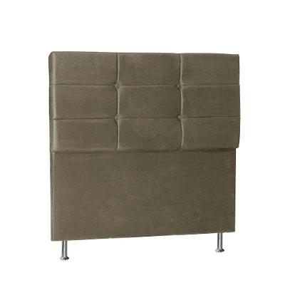 Cabeceira Casal 1,40m Toquio Suede Bege Dal Poz Estofados
