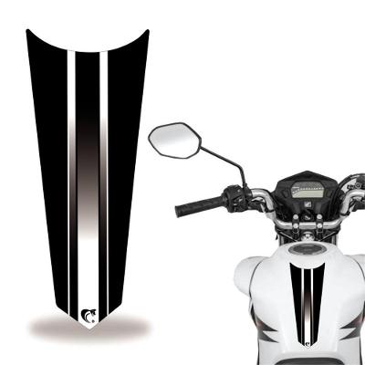 Adesivo Faixa Gravata Tanque Moto Listra Preto