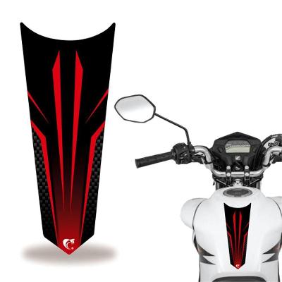 Adesivo Faixa Gravata Tanque Moto Carbono Vermelho
