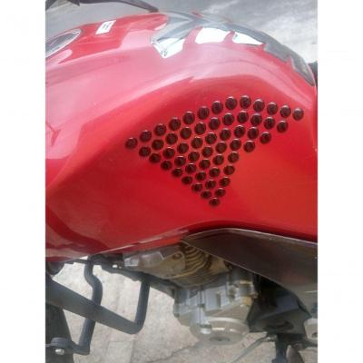 Protetor Tanque Adesivo Lateral Moto Universal Bolinha Preto