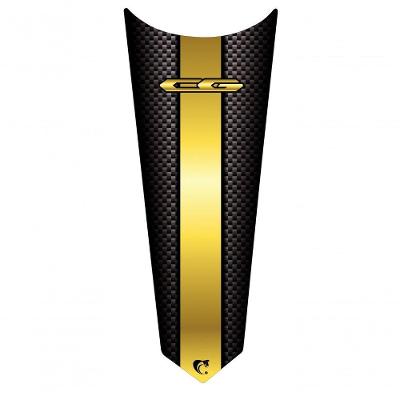 Adesivo Faixa Gravata Sem Resina Tanque Moto Cg 125/150/160 Titan Fan Start Preto Com Dourado