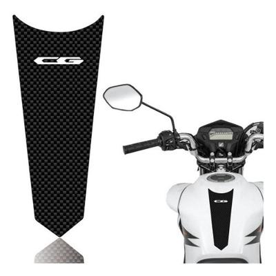 Adesivo Faixa Gravata Tanque Moto Cg 125/150/160 Titan Fan Start Cor Cg Carbono/Prata