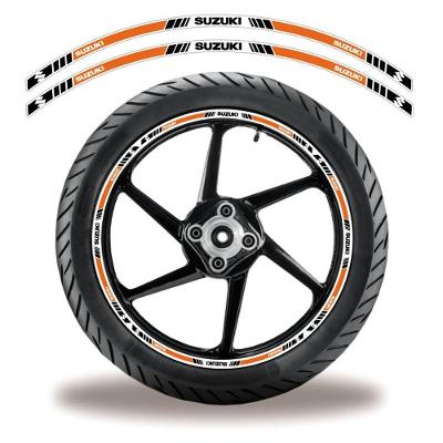 Adesivo Friso Roda Refletivo Moto Suzuki Laranja Laranja 4