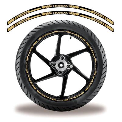 Adesivo Refletivo Friso Roda Moto Honda Dourado Dourado 3