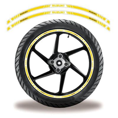 Adesivo Friso Roda Moto Suzuki Amarelo Amarelo Branco