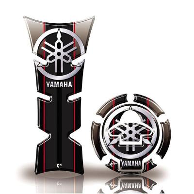 Kit Protetor De Tanque E Bocal Moto Yamaha Diapasão Prata Preto