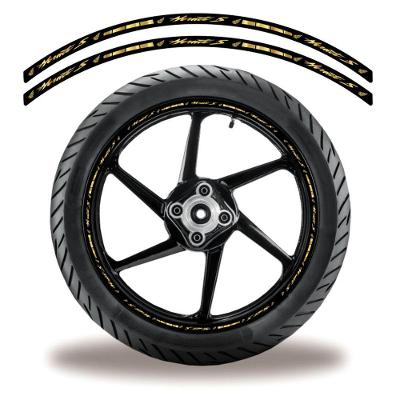 Friso De Roda Adesivo Refletivo Moto Hornet Dourado Dourado
