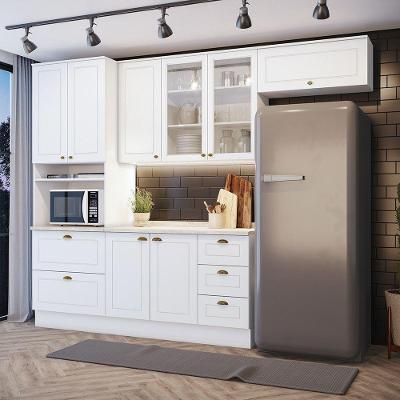 Cozinha Compacta 4 Peças C/ Aéreo Basculante Branco