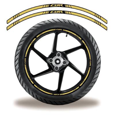 Friso De Roda Adesivo Refletivo Moto Honda Cbr Dourado Cor Dourado