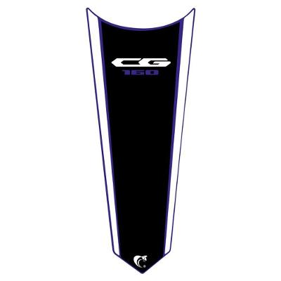 Adesivo Faixa Gravata Tanque Moto Cg Titan 125/150/160 Preto/azul Cor Cg 160