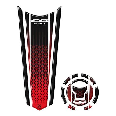 Adesivo Protetor Tanque E Bocal Gravatona Honda Cb 250 Acima 2018 Vermelho